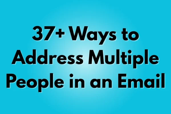 Ways to Address Multiple People in an Email