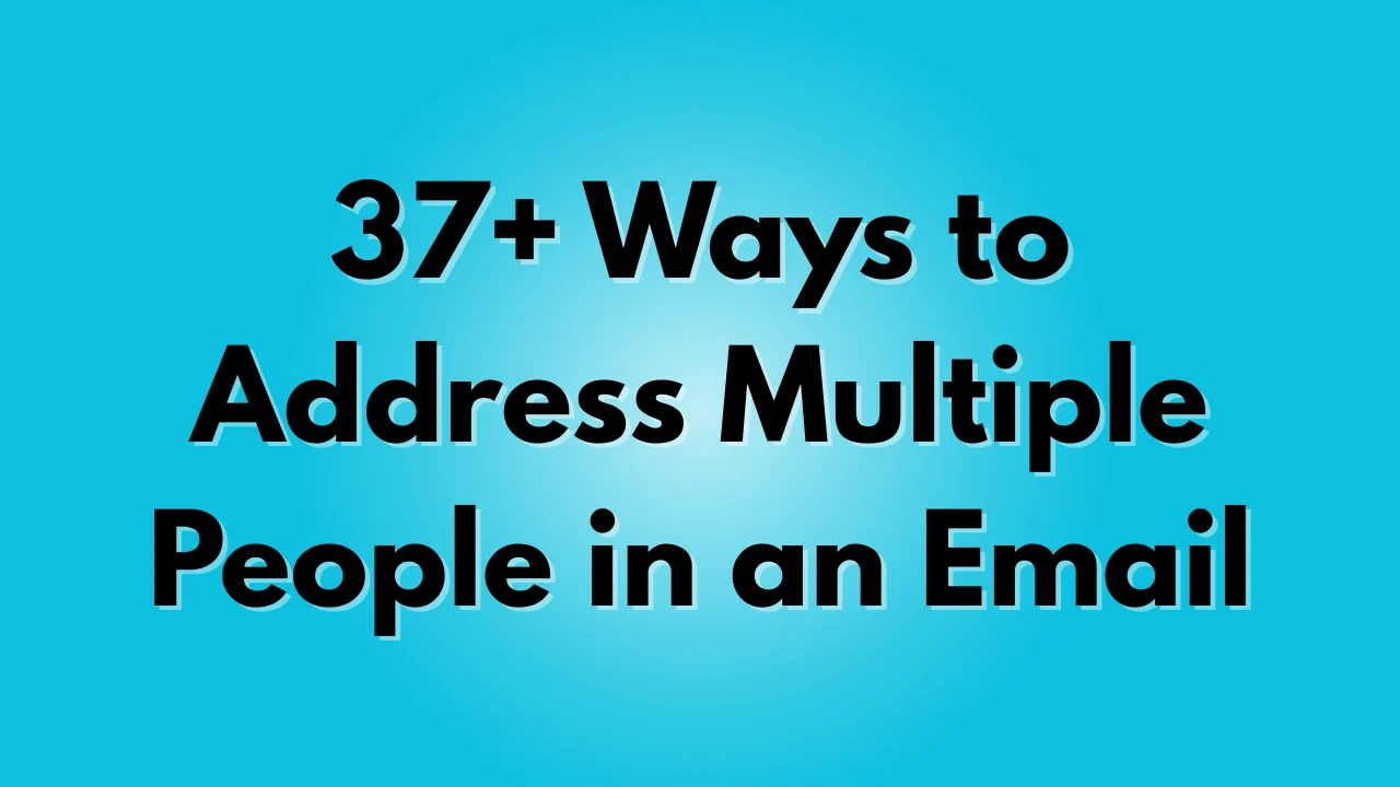 Ways to Address Multiple People in an Email