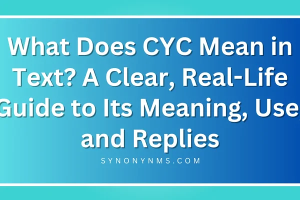 CYC Mean in Text