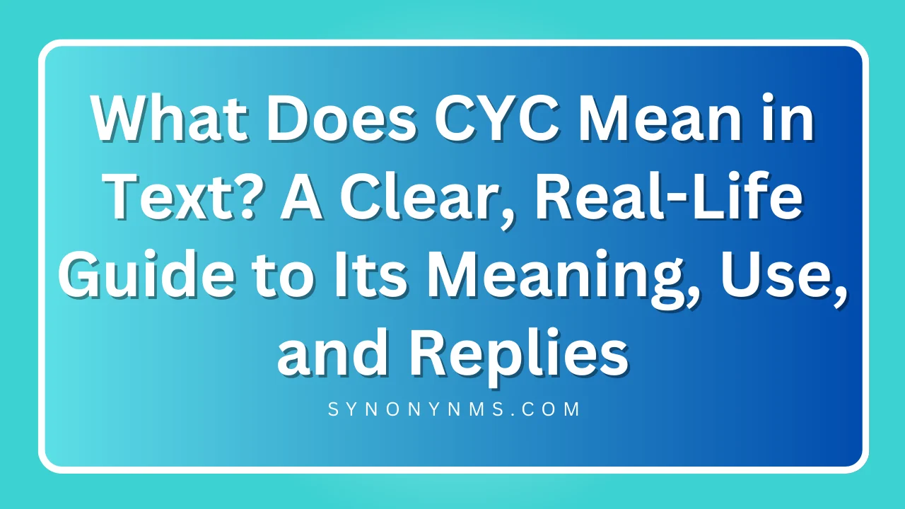 CYC Mean in Text