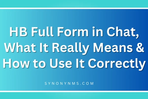 HB Full Form in Chat