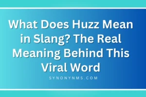 Huzz Mean in Slang