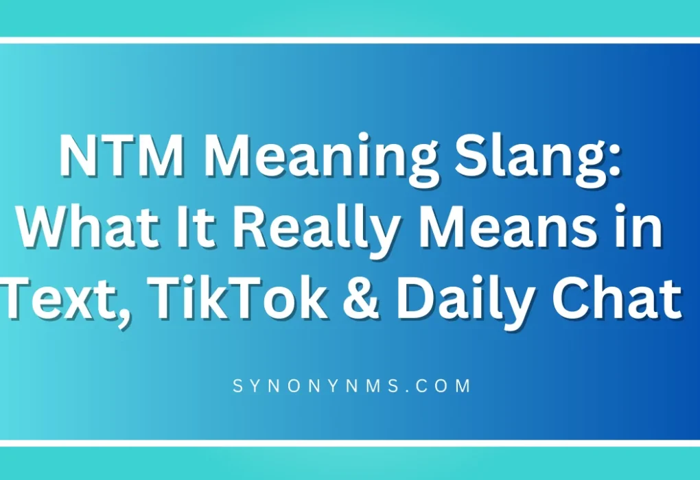 NTM Meaning Slang