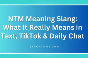 NTM Meaning Slang