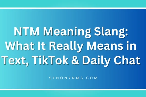 NTM Meaning Slang