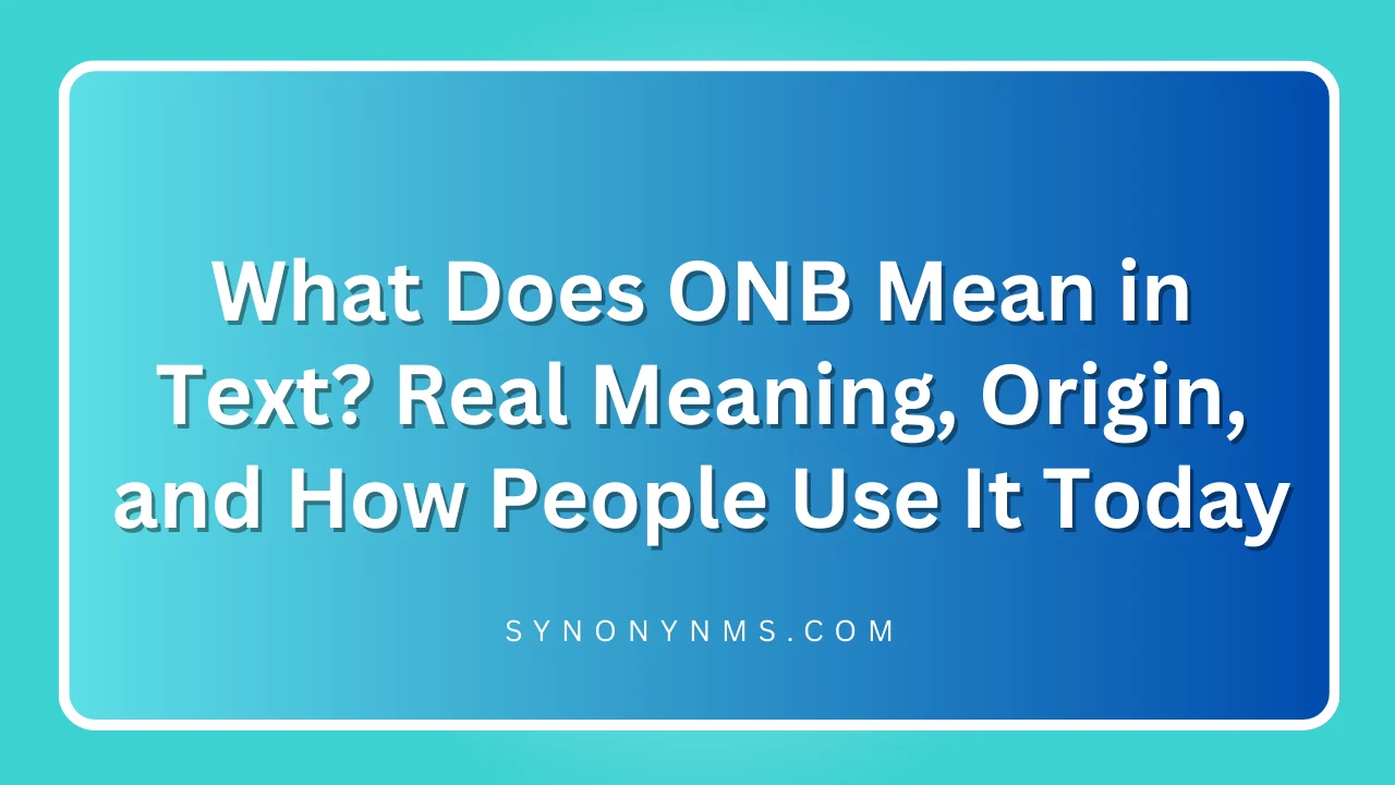 ONB Mean in Text