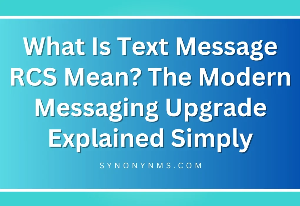 what text message RCS means