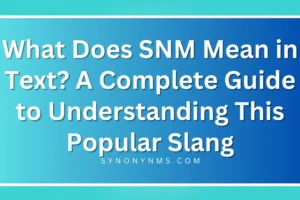 SNM is a versatile abbreviation in modern texting culture. It can be playful, flirty, humorous, or simply a way to express “not mine.”