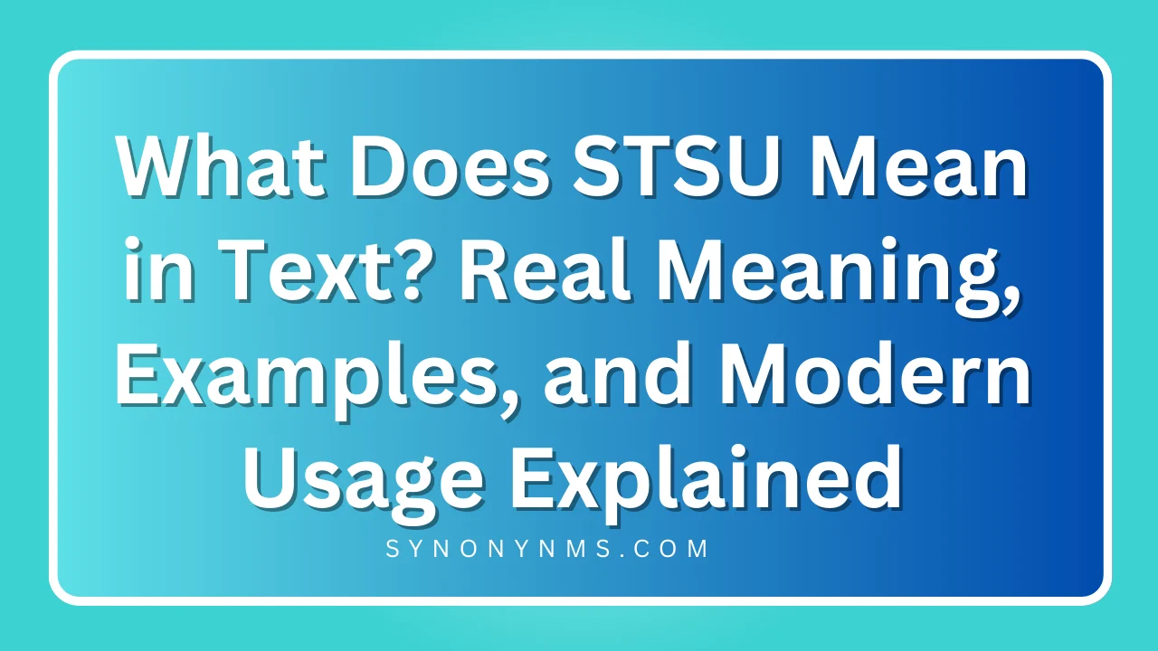STSU Mean in Text