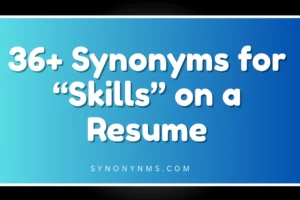 Synonyms for Skills on a Resume