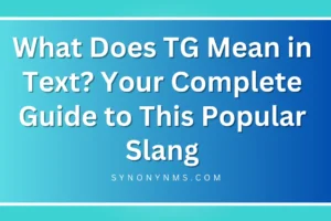 TG Mean in Text