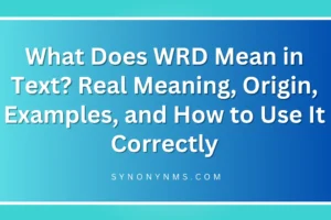 WRD Mean in Text