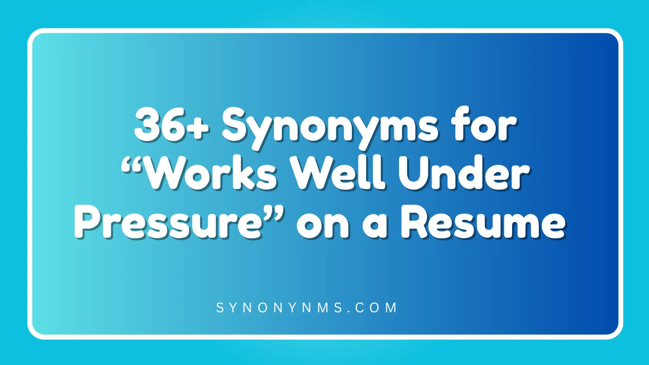 Works Well Under Pressure