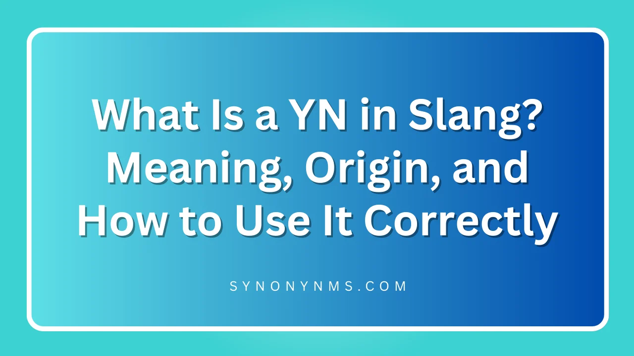 YN in Slang