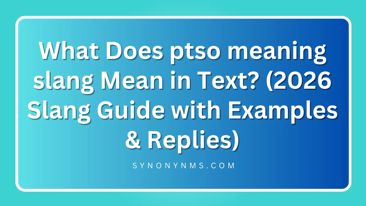 ptso meaning slang Mean in Text