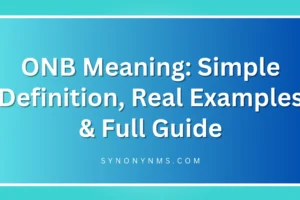 ONB Meaning