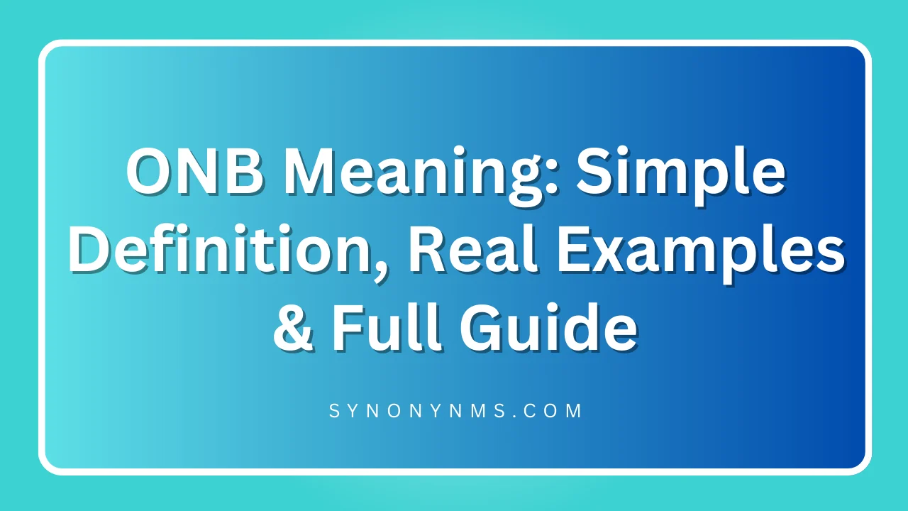 ONB Meaning
