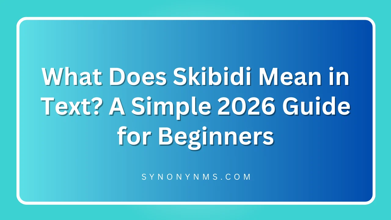 Skibidi Mean in Text